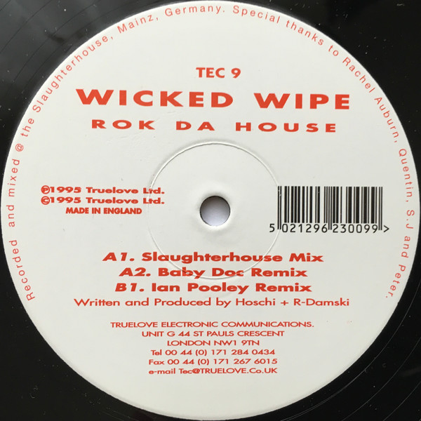 Wicked Wipe - Rok Da House - Used Vinyl Record 12" image 2