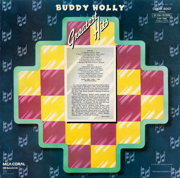 Buddy Holly - Greatest Hits - Used Vinyl Record image 2