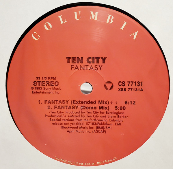 Ten City - Fantasy - Used Vinyl Record 12" image 3