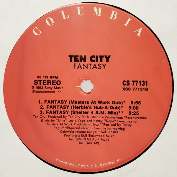 Ten City - Fantasy - Used Vinyl Record 12" image 4