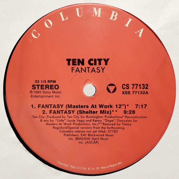 Ten City - Fantasy - Used Vinyl Record 12" image 5