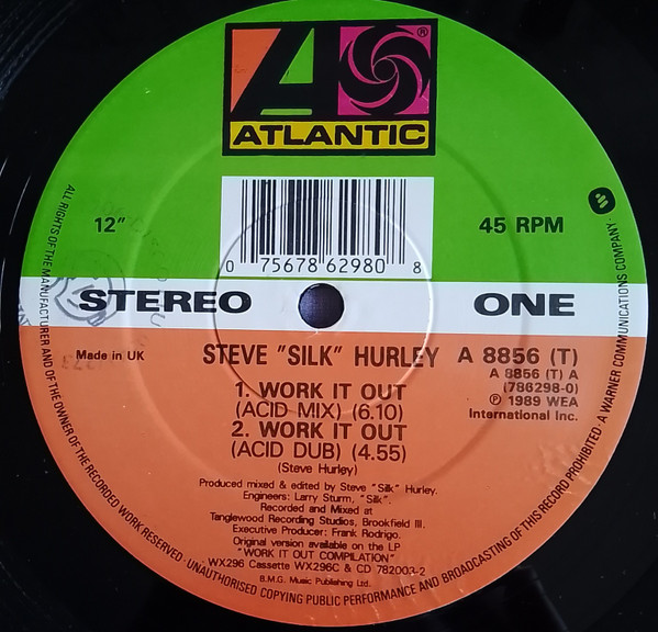 Steve "Silk" Hurley - Work It Out - Used Vinyl Record 12" image 3