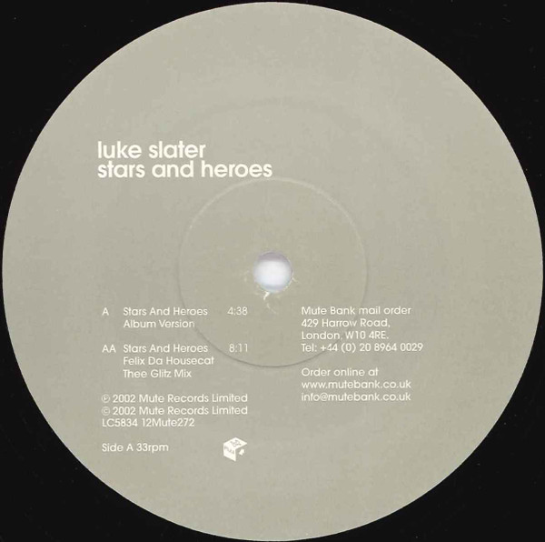 Luke Slater - Stars And Heroes - Used Vinyl Record 12" image 3