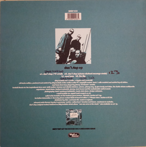 Dirty Beatniks - Don't Stop EP - Used Vinyl Record 12" image 2