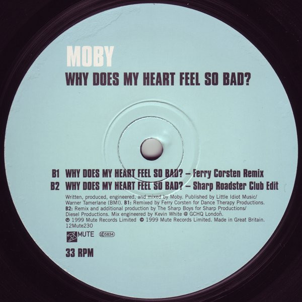 Moby - Why Does My Heart Feel So Bad? - Used Vinyl Record 12" image 4