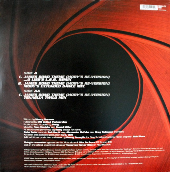 Moby - James Bond Theme ('s Re-Version) - Used Vinyl Record 12" image 2