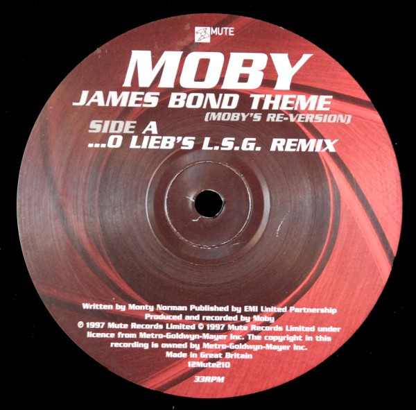 Moby - James Bond Theme ('s Re-Version) - Used Vinyl Record 12" image 3