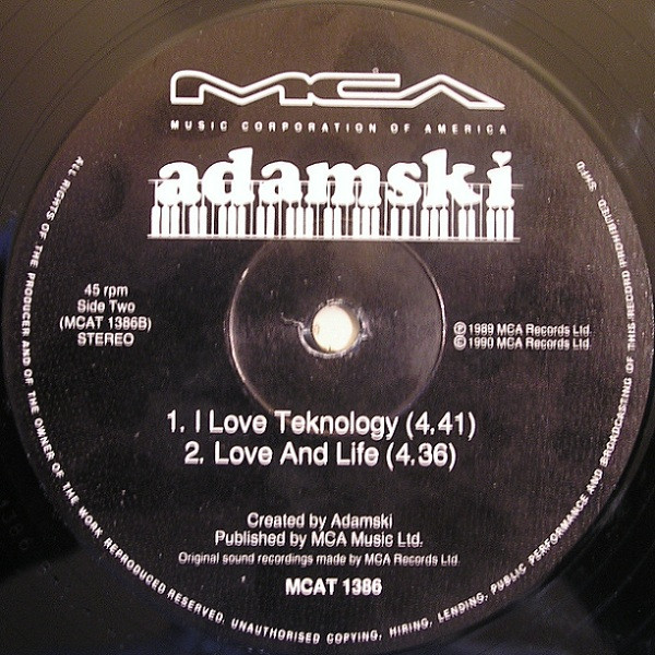 Adamski - N-R-G - Used Vinyl Record 12" image 4