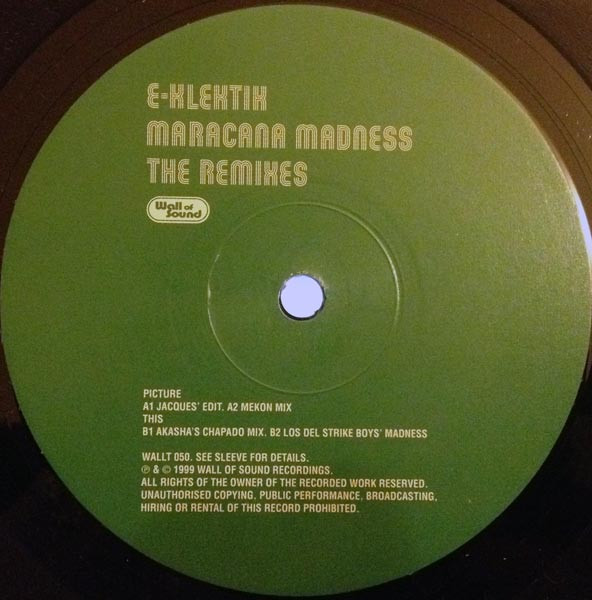 E-Klektik - Maracana Madness The Remixes Part 1 of 4 - Used Vinyl Rec image 4