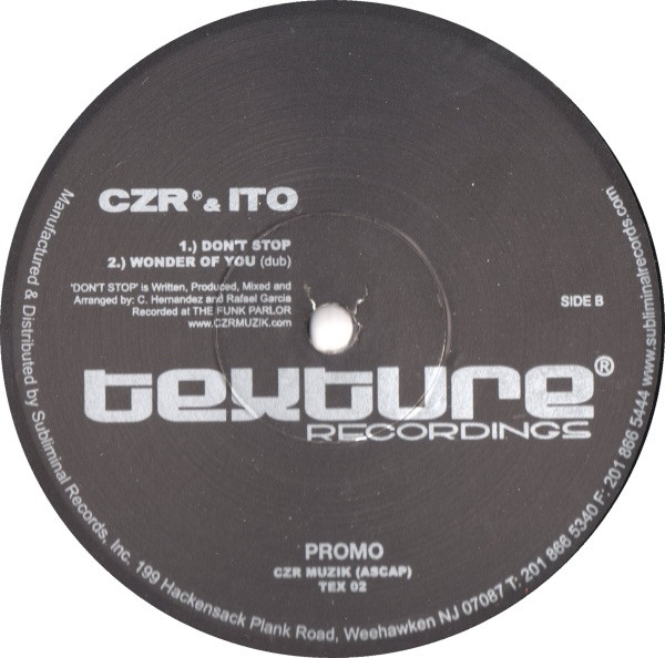 CZR & ITO - Wonder Of You - Used Vinyl Record 12" image 2