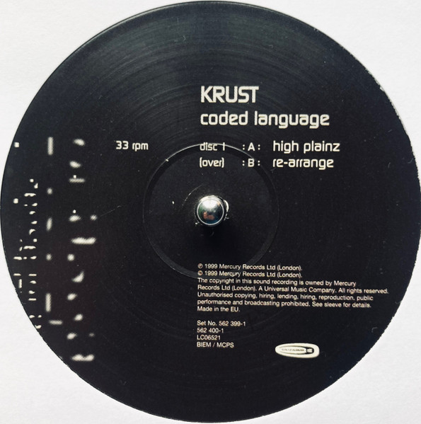 Krust - Coded Language - Vinyl Record 12" image 3