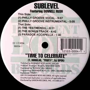 Sublevel - Time To Celebrate - Used Vinyl Record 12" image 1