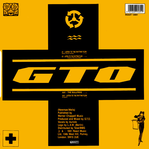 GTO - Listen To The Rhythm Flow / The Bullfrog - Used Vinyl Record 12 image 2