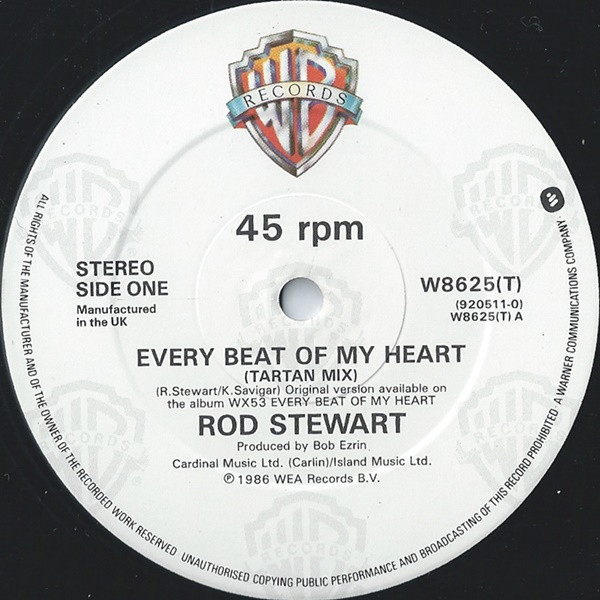 Rod Stewart - Every Beat Of My Heart (Tartan Mix) - Used Vinyl Record 12 image 3