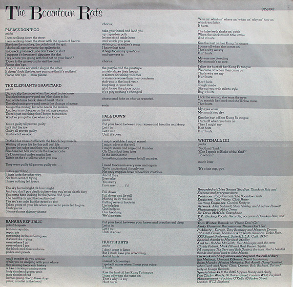 Boomtown Rats - Mondo Bongo - Used Vinyl Record image 5