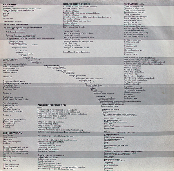 Boomtown Rats - Mondo Bongo - Used Vinyl Record image 6