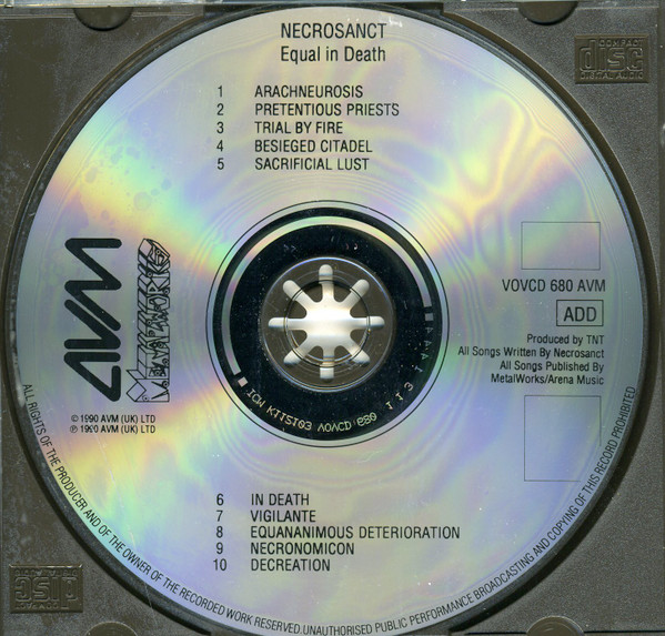 Necrosanct - Equal In Death - Used CD image 2