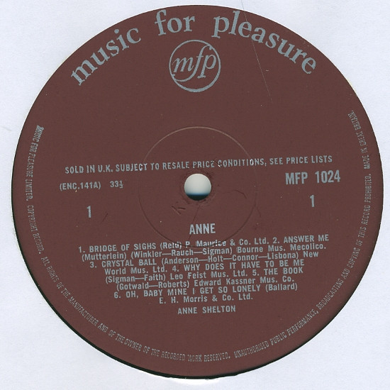 Anne Shelton - Anne - Used Vinyl Record image 2
