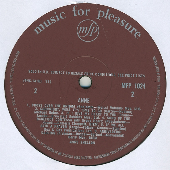 Anne Shelton - Anne - Used Vinyl Record image 3
