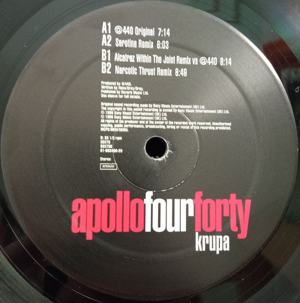 Apollo 440 - Krupa - Used Vinyl Record 12" image 4