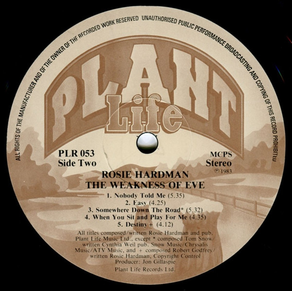 Rosemary Hardman - Weakness Of Eve - Used Vinyl Record image 4