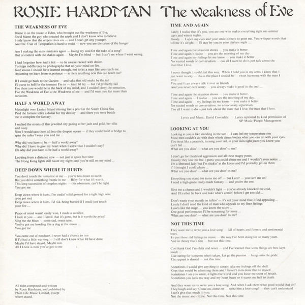 Rosemary Hardman - Weakness Of Eve - Used Vinyl Record image 6