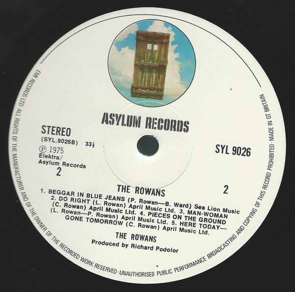 Rowans - Used Vinyl Record image 3