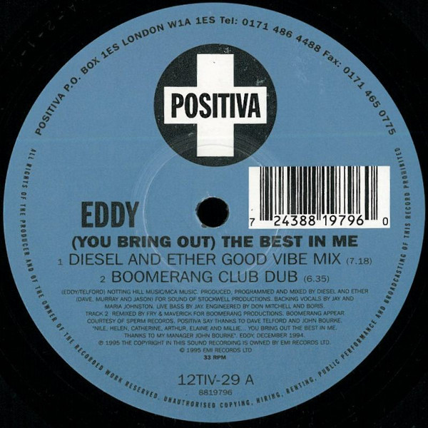 Eddy - (You Bring Out) The Best In Me - Used Vinyl Record 12" image 3