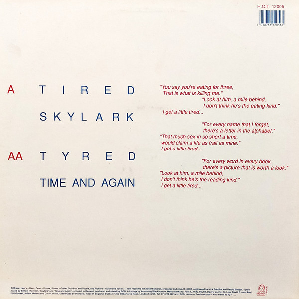 BOB - Tired - Used Vinyl Record 12" image 2