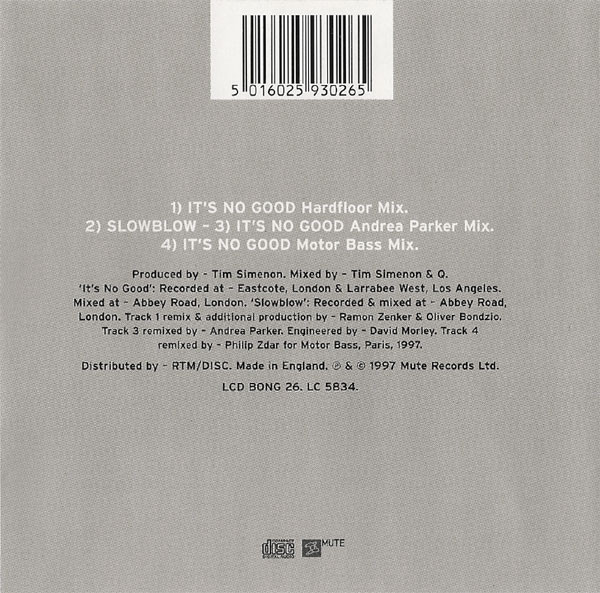 Depeche Mode - It's No Good - Used CD image 2
