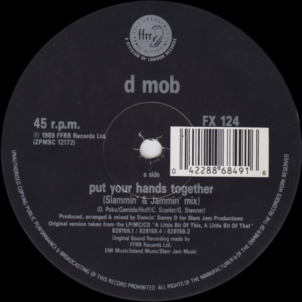 D Mob - Put Your Hands Together - Used Vinyl Record 12" image 3