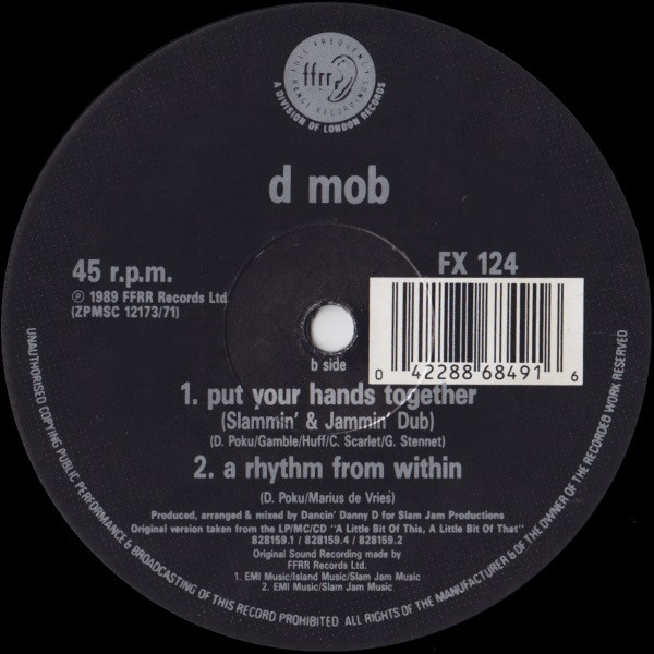 D Mob - Put Your Hands Together - Used Vinyl Record 12" image 4