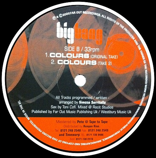 Big Bang - Dribbling / Colours - Used Vinyl Record 12" image 2