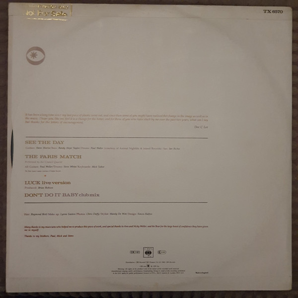 Dee C. Lee - See The Day - Used Vinyl Record 12" image 5