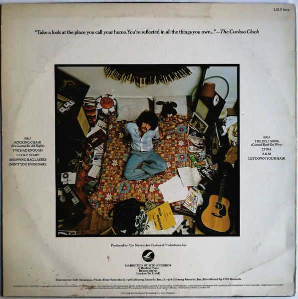 Dean Friedman - "Well, Well," Said The Rocking Chair. - Used Vinyl Reco image 2