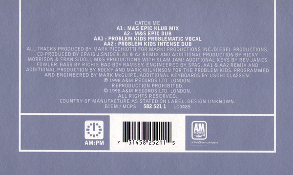 Absolute - Catch Me (M&S Productions / The Problem Kids Mixes) - Used image 4
