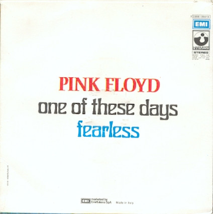 Pink Floyd - One Of These Days / Fearless - Used Vinyl Record 7" image 2