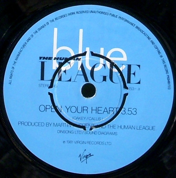 Human League - Open Your Heart - Used Vinyl Record 7" image 3