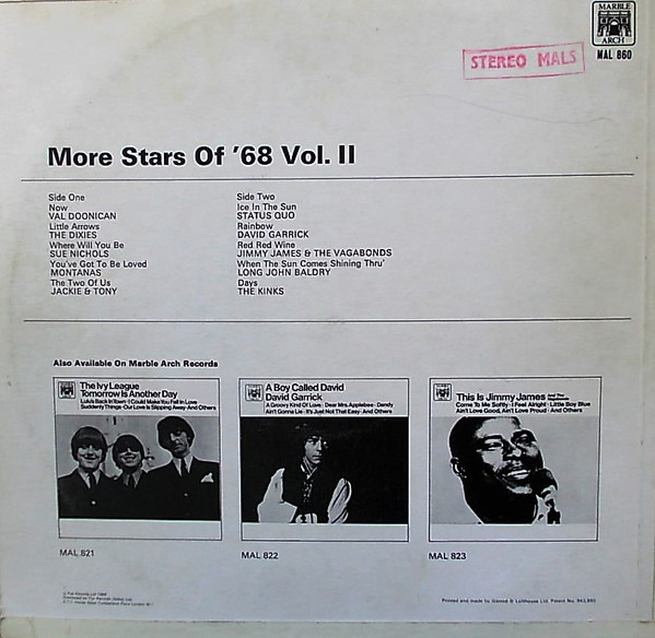 Various - More Stars Of '68 Vol. Il - Used Vinyl Record image 2