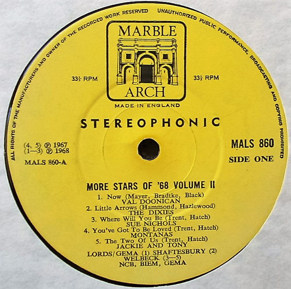 Various - More Stars Of '68 Vol. Il - Used Vinyl Record image 3
