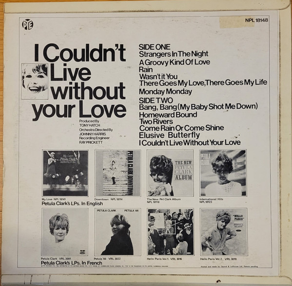 Petula Clark - I Couldn't Live Without Your Love - Used Vinyl Record image 2