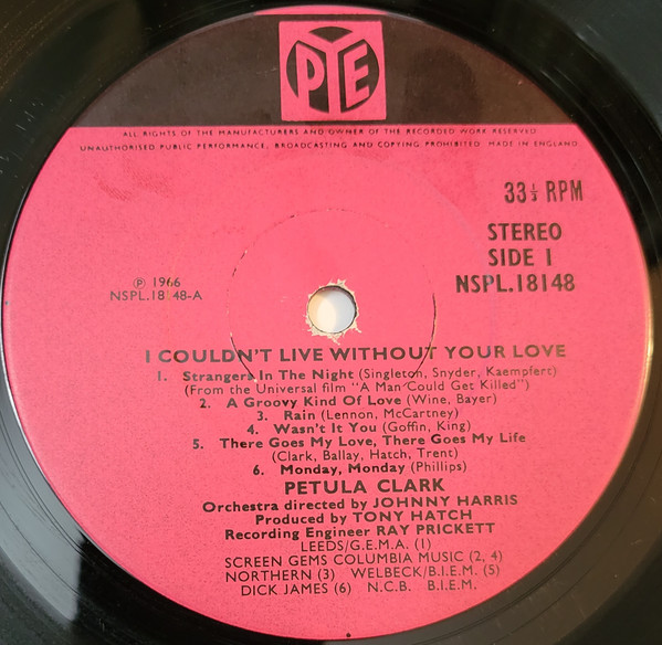 Petula Clark - I Couldn't Live Without Your Love - Used Vinyl Record image 3
