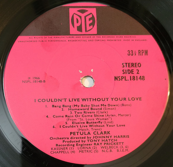 Petula Clark - I Couldn't Live Without Your Love - Used Vinyl Record image 4