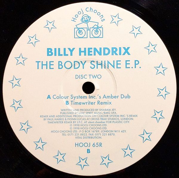 Billy Hendrix - Body Shine E.P. (Disc Two) - Used Vinyl Record 12" image 4