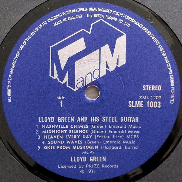 Lloyd Green - And His Steel Guitar - Used Vinyl Record image 3
