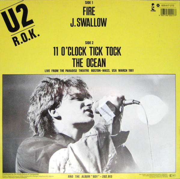 U2 - R.O.K. - Used Vinyl Record 12" image 2