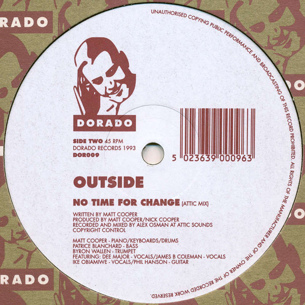 Outside - No Time For Change - Used Vinyl Record 12" image 2