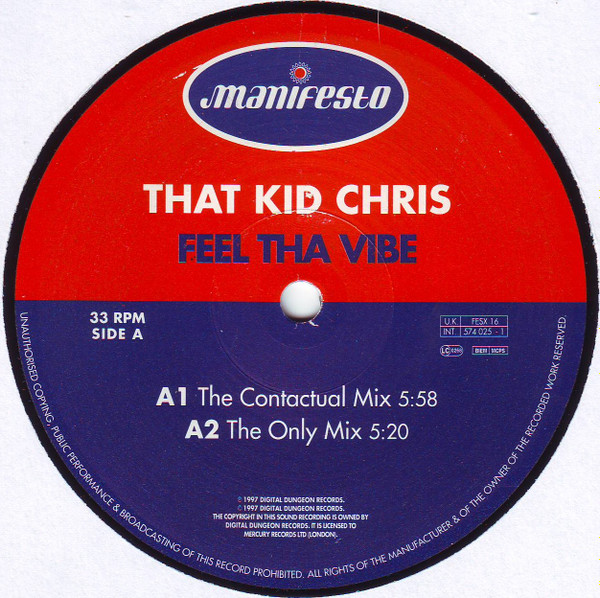 That Kid Chris - Feel Tha Vibe - Used Vinyl Record 12" image 3