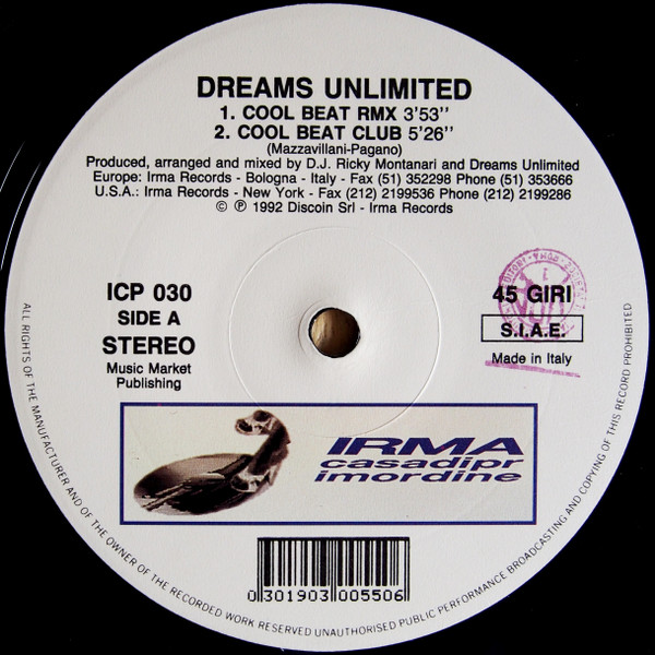 Dreams Unlimited - Cool Beat - Used Vinyl Record 12" image 3