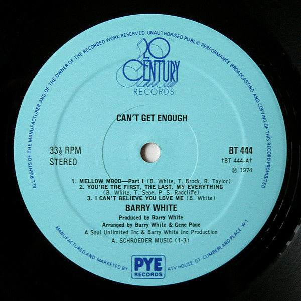 Barry White - Can't Get Enough - Used Vinyl Record image 3